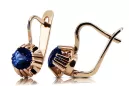 Cercei Safir Original vintage din aur roz de 14k Vintage Craft  vec027r